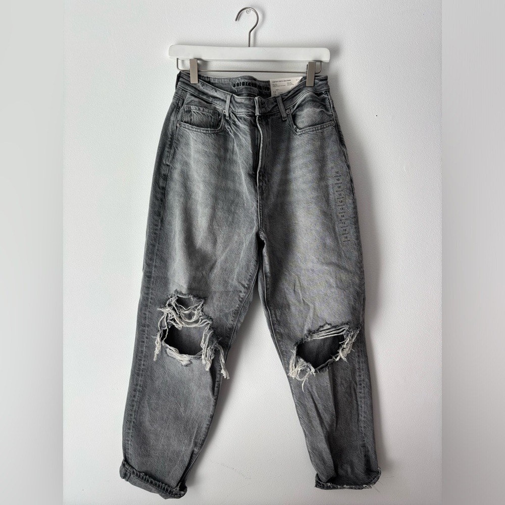 American Eagle Outfitters Ripped Gray Mom Jeans